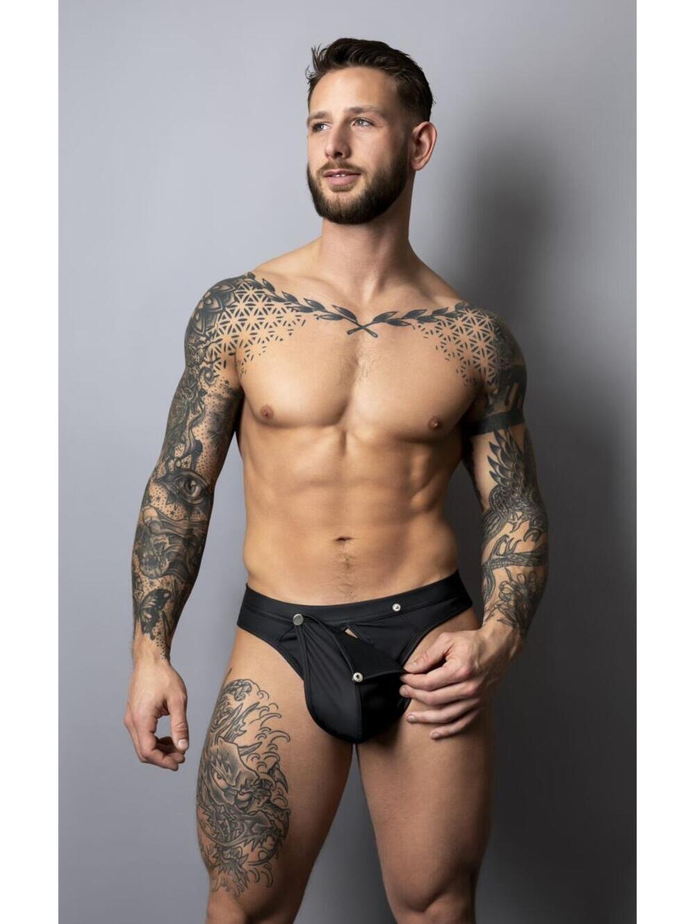 Male Power 410-298 Oh Snap Snap off Thong Color Black - Picture 7 of 8